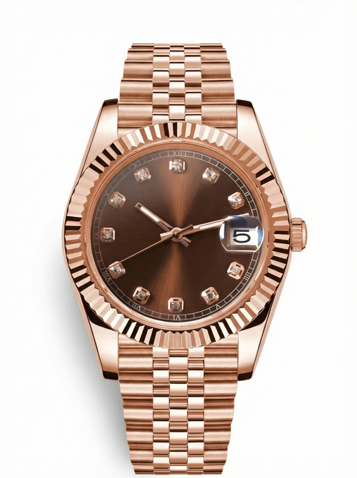 Date Mod – Rose Gold · Brown Diamond Dial – 40mm – Automatic