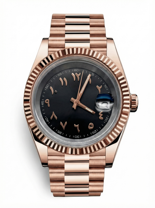 Date Mod – Rose Gold · Black Arabic Dial – 40mm – Automatic