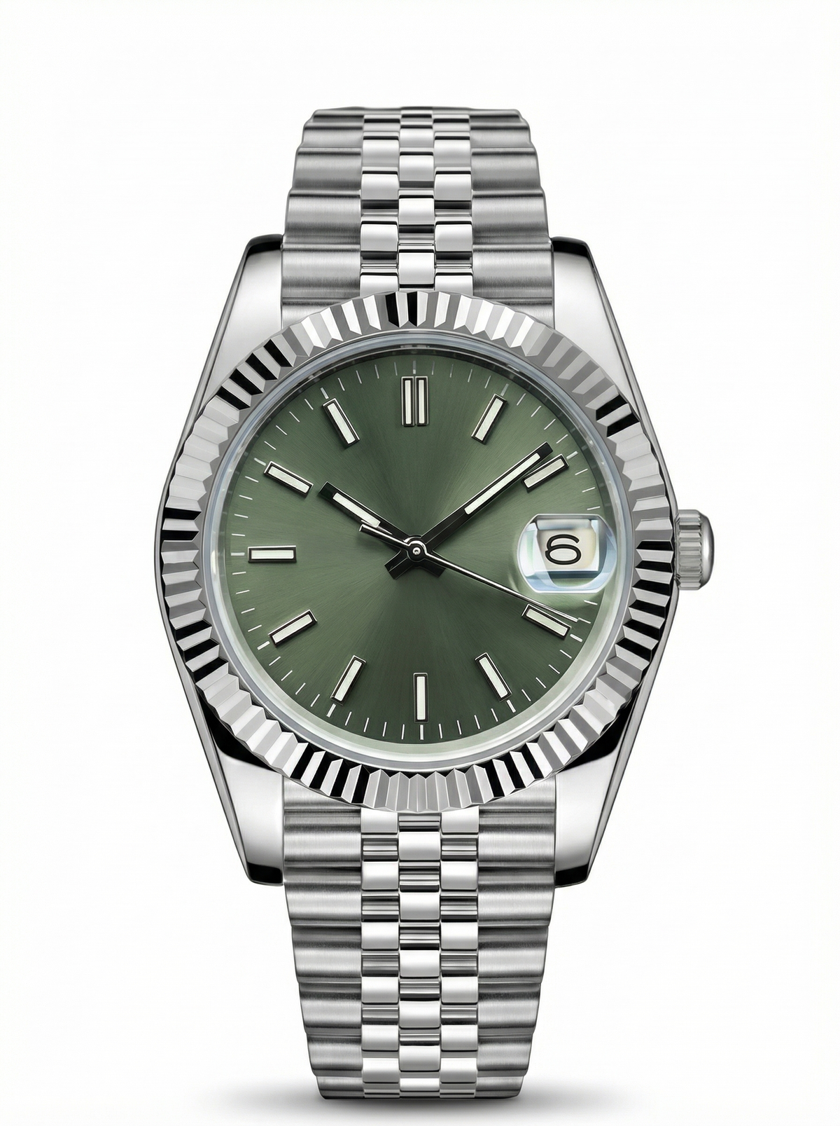 Date Mod – Steel · Green Stick Dial III – 40mm – Automatic