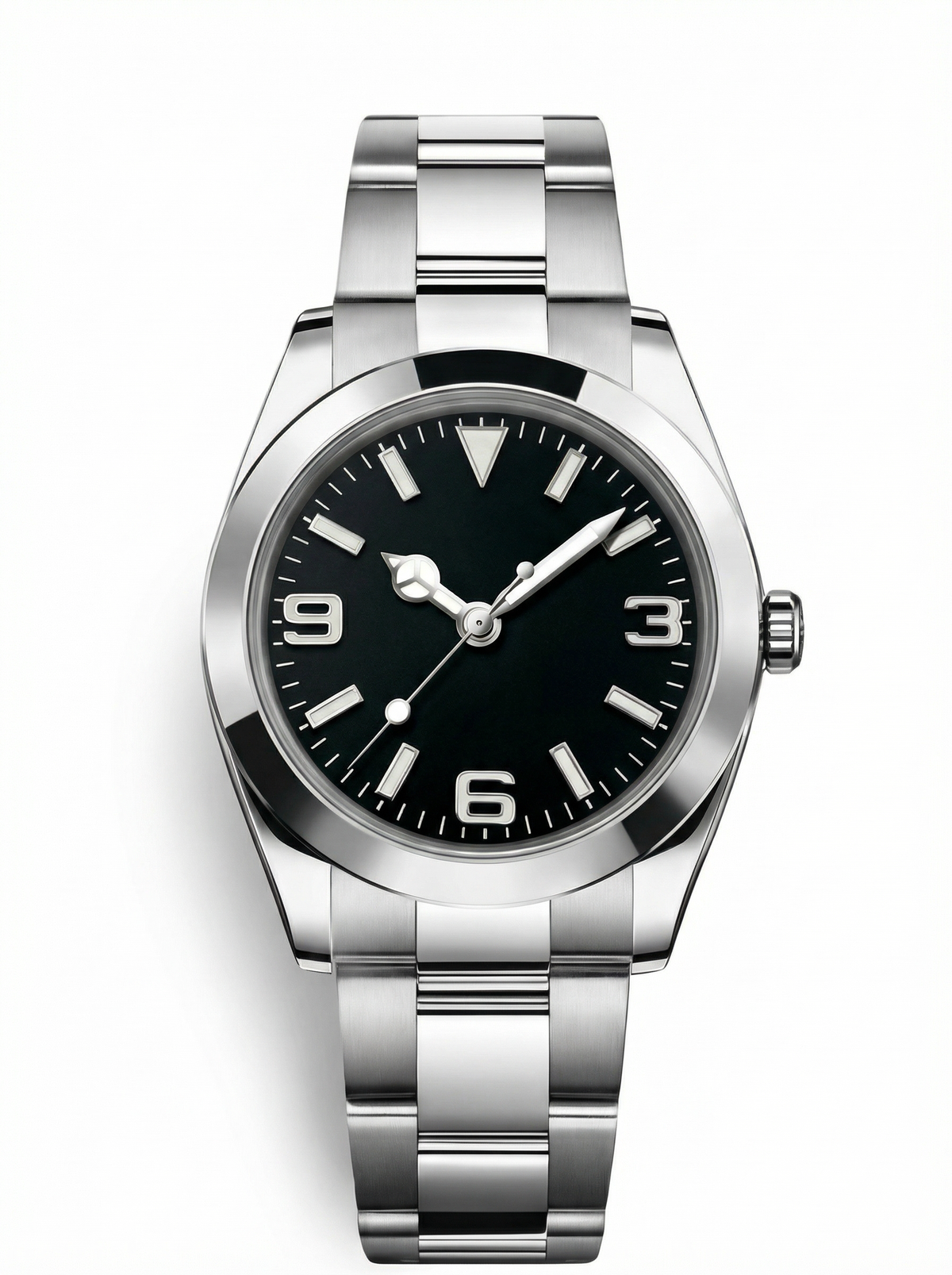 Date Mod – Steel · Black Explorer Dial – 40mm – Automatic