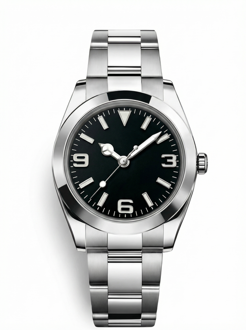 Date Mod – Steel · Black Explorer Dial – 40mm – Automatic