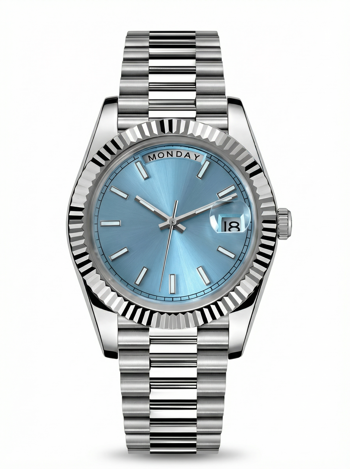 Day Mod – White Gold · Ice-Blue Dial – 40mm – Automatic