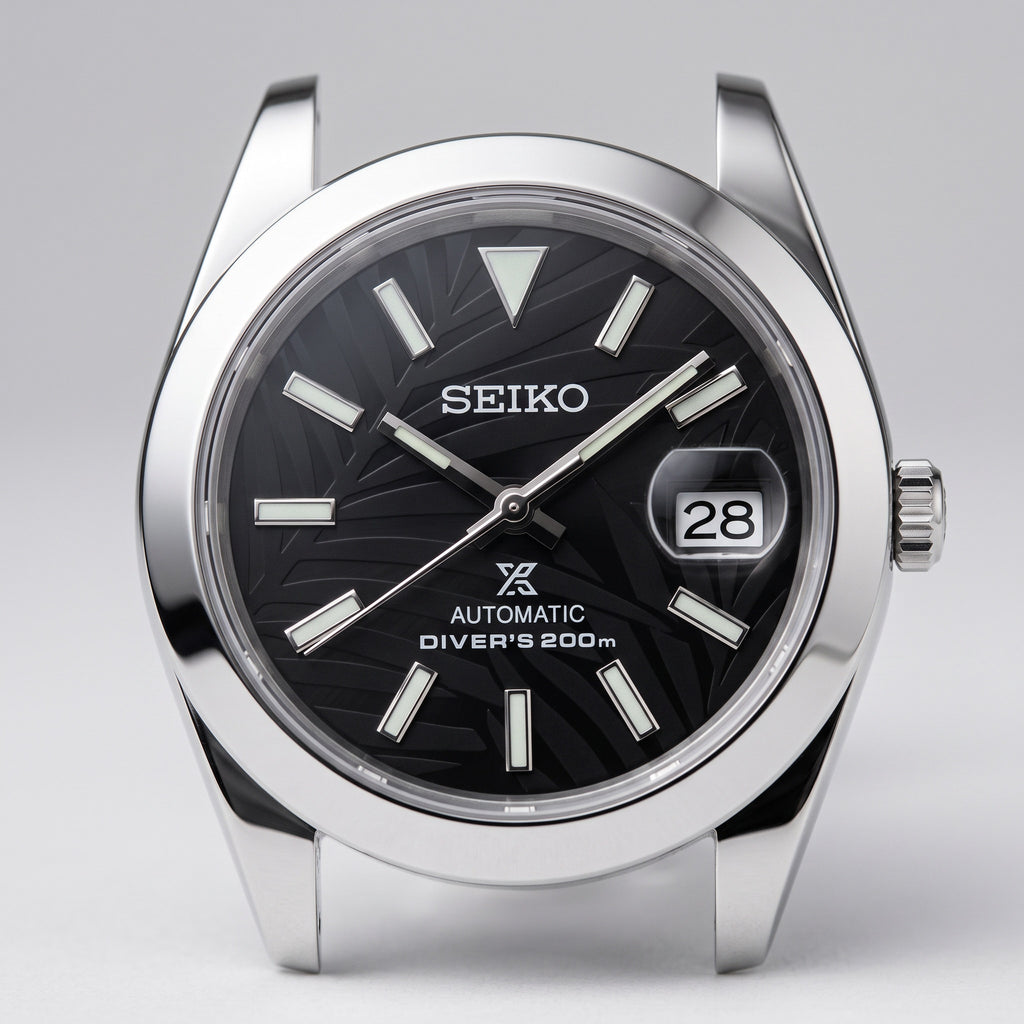 Date Mod – Steel · Blue Motif Dial – Automatic – dial detail
