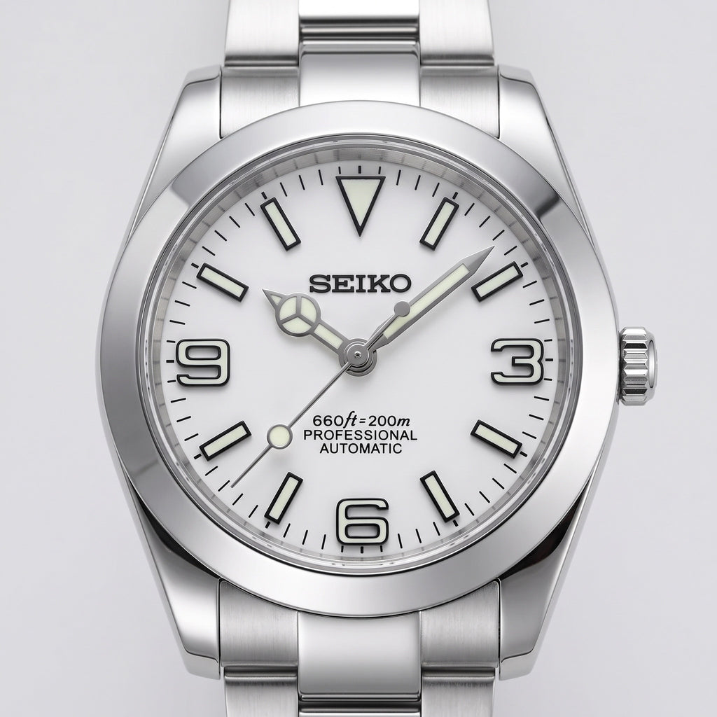 Date Mod – Steel · Silver Explorer Dial – Automatic – dial detail