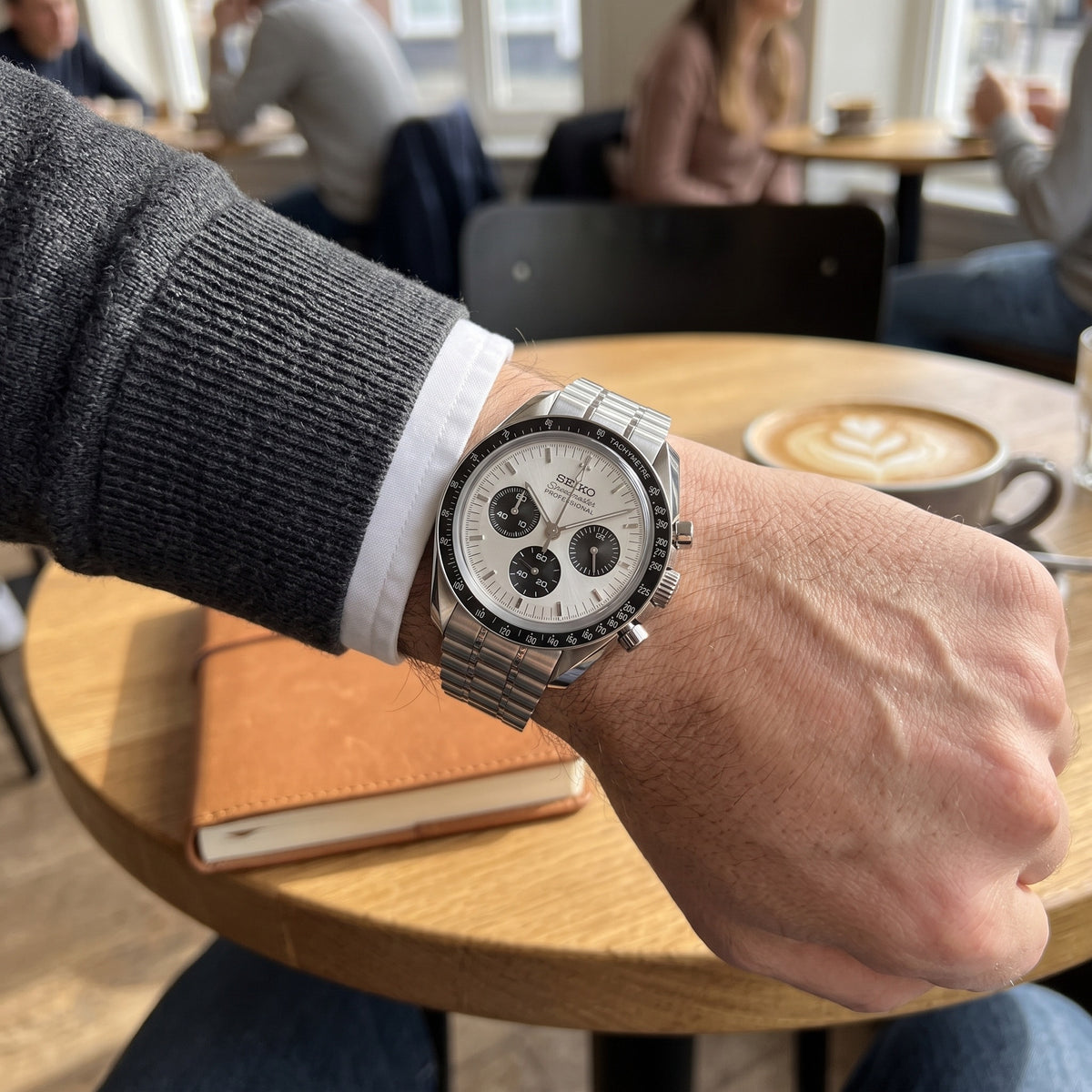 Moon Mod – Silver Panda Chronograph – 42mm – Chronograph – on-wrist view