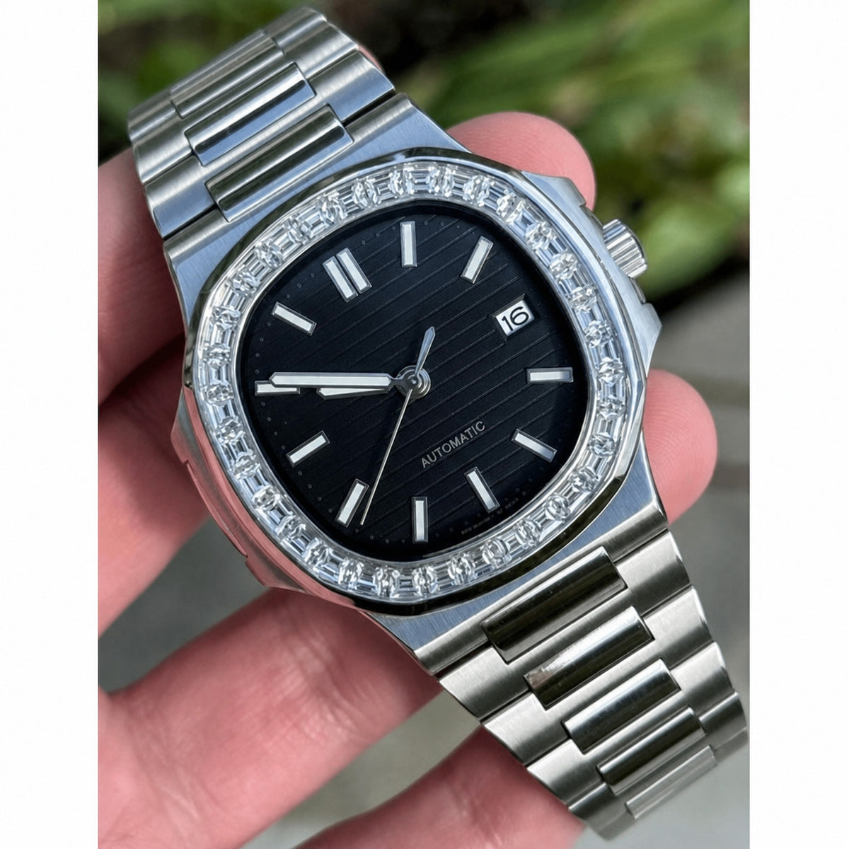 Naut Mod – Steel · Diamond Bezel · Blue Dial – 41mm – Automatic - without Seiko logo