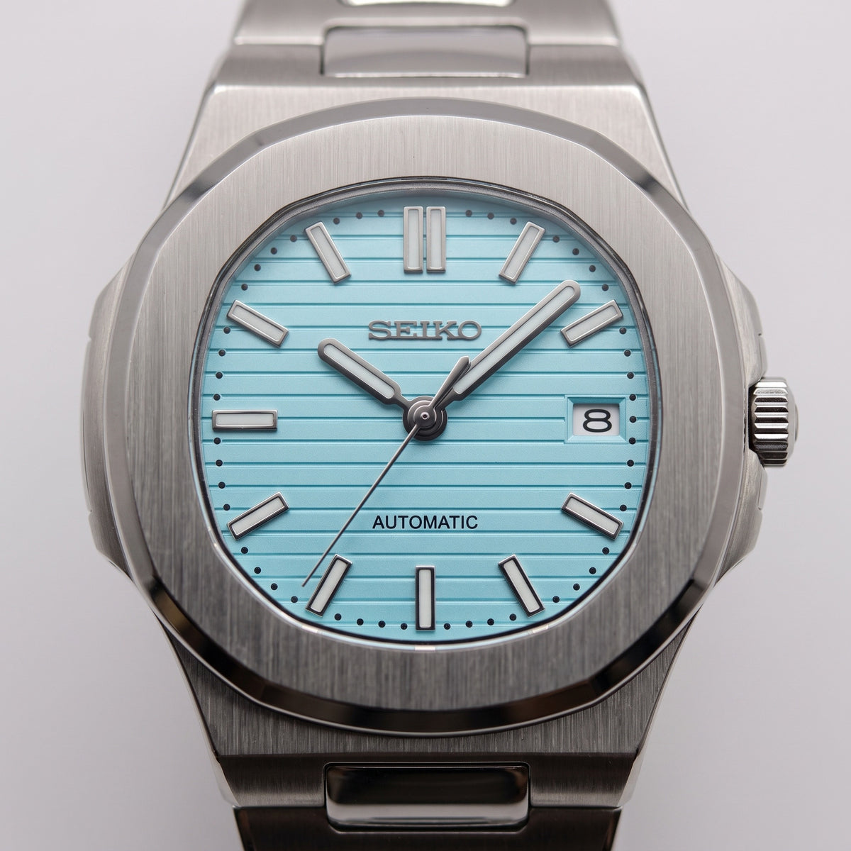 Naut Mod – Steel · Ice-Blue Dial – 41mm – Automatic – dial detail