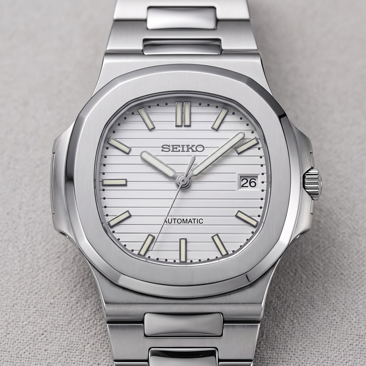 Naut Mod – Steel · White Dial – 41mm – Automatic – dial detail