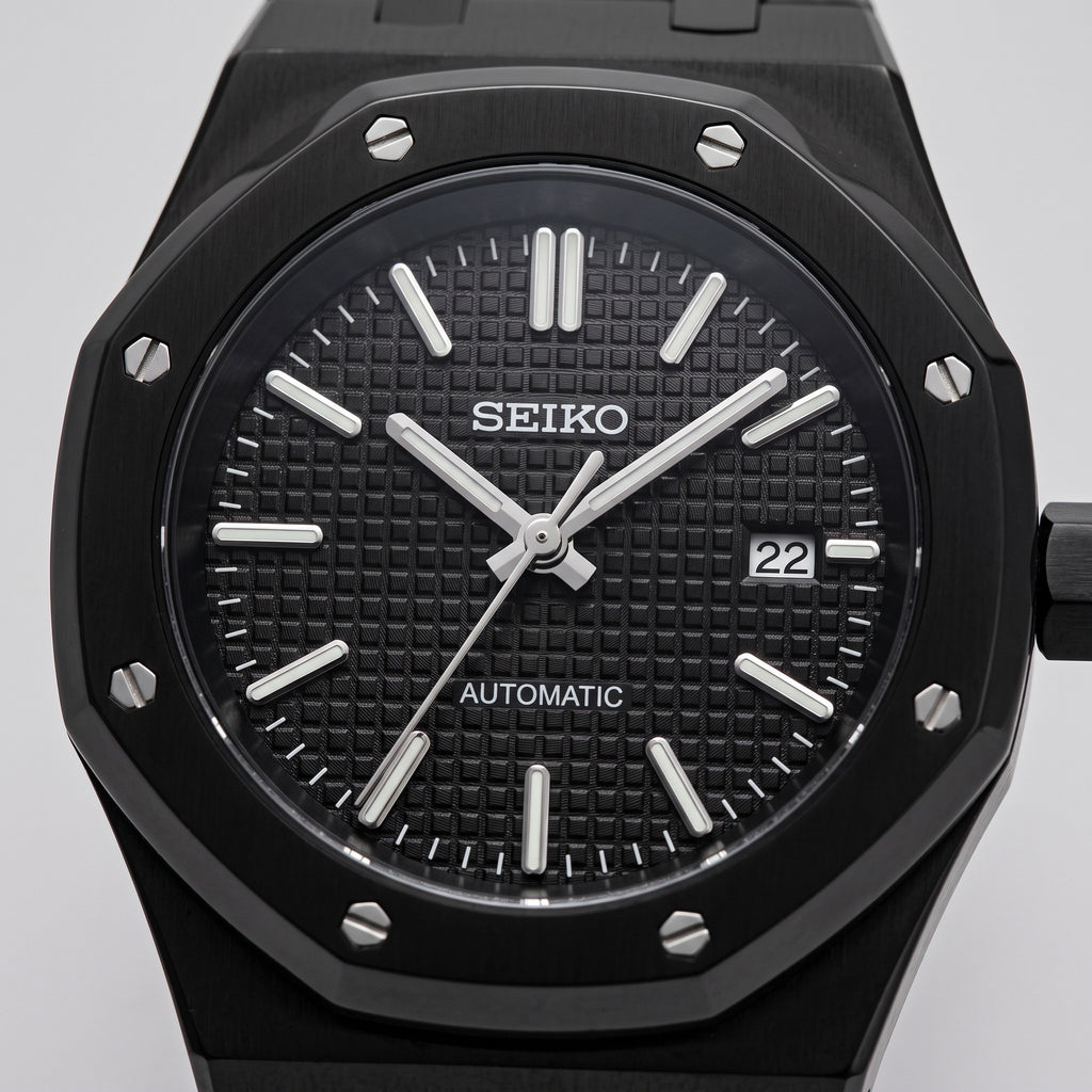 Oak Mod – Black PVD · Black Dial – 41mm – Automatic – dial detail