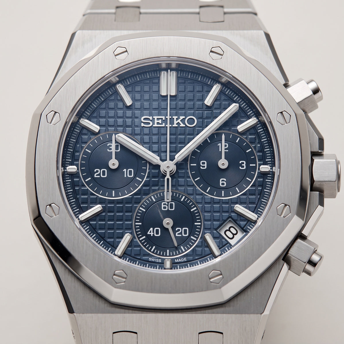 Oak Mod – Steel · Blue Chronograph II – 41mm – Chronograph – dial detail