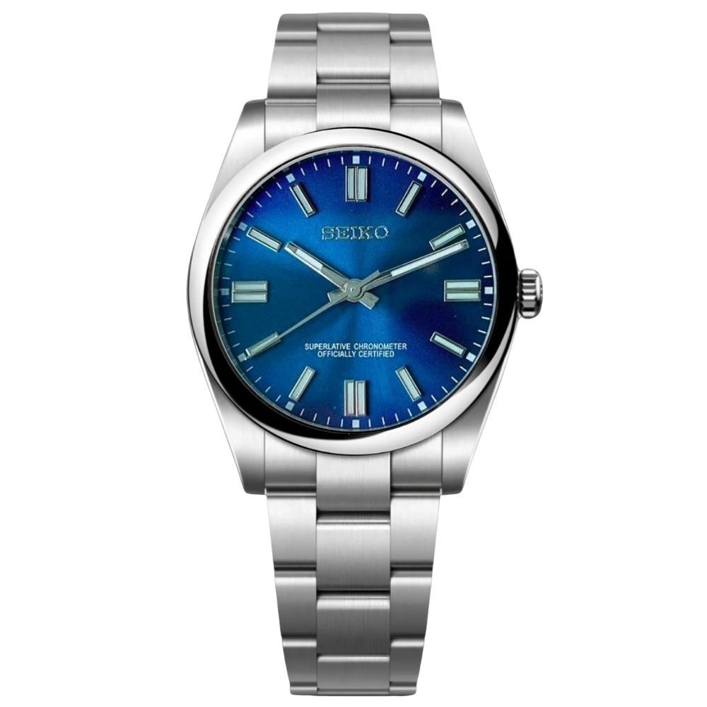 Oyst Mod – Blue Dial – 39mm – Automatic — with Seiko logo