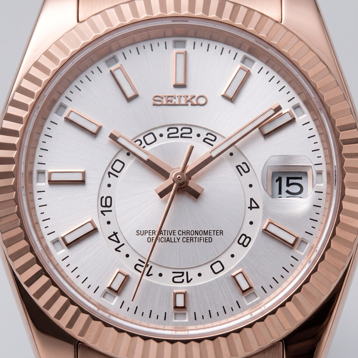 Sky Mod – Rose Gold White Dial – 41mm – Automatic – dial detail