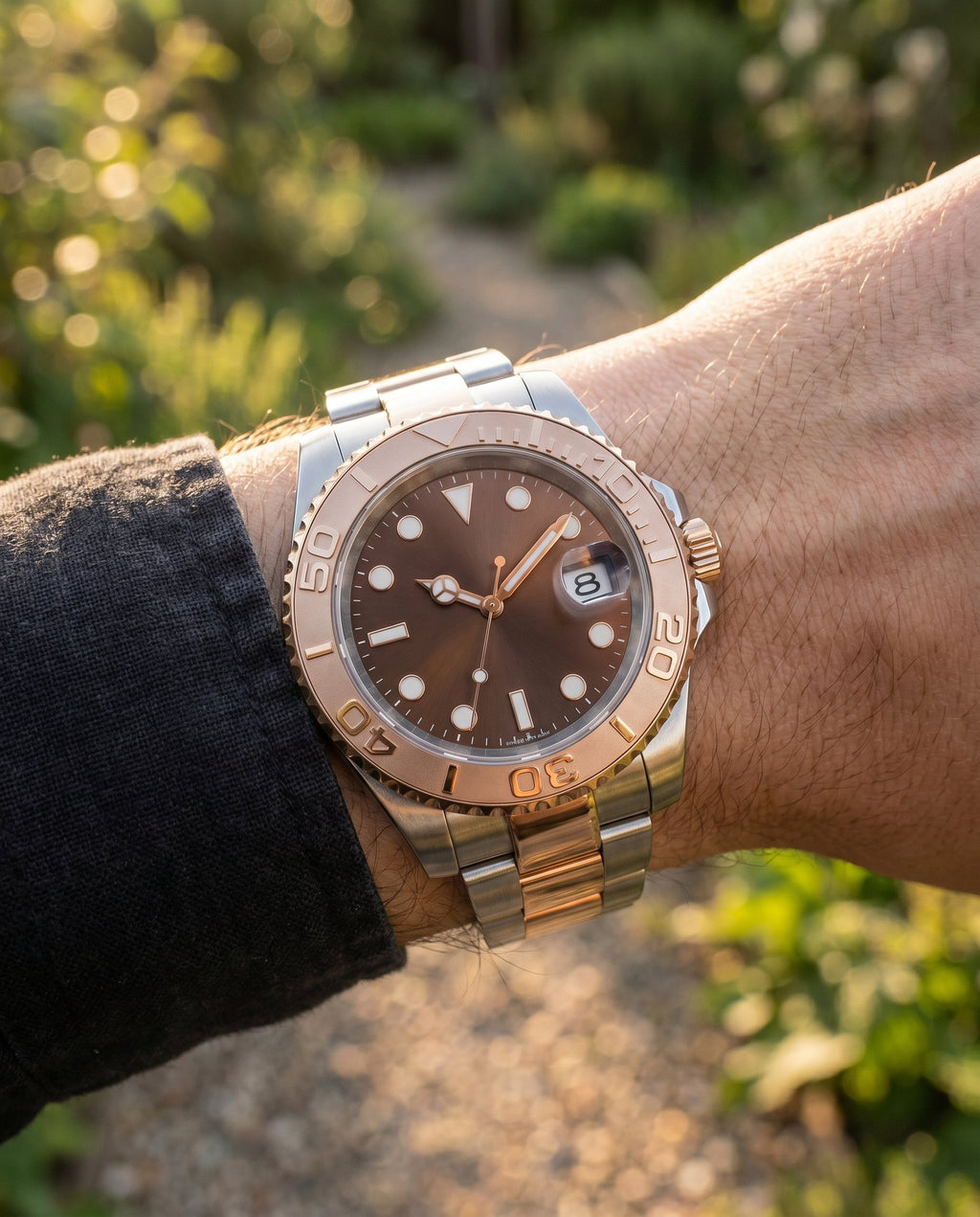 Sub Mod – Two-Tone Rose Gold Brown Dial – 40mm – Automatic - on-wrist lifestyle