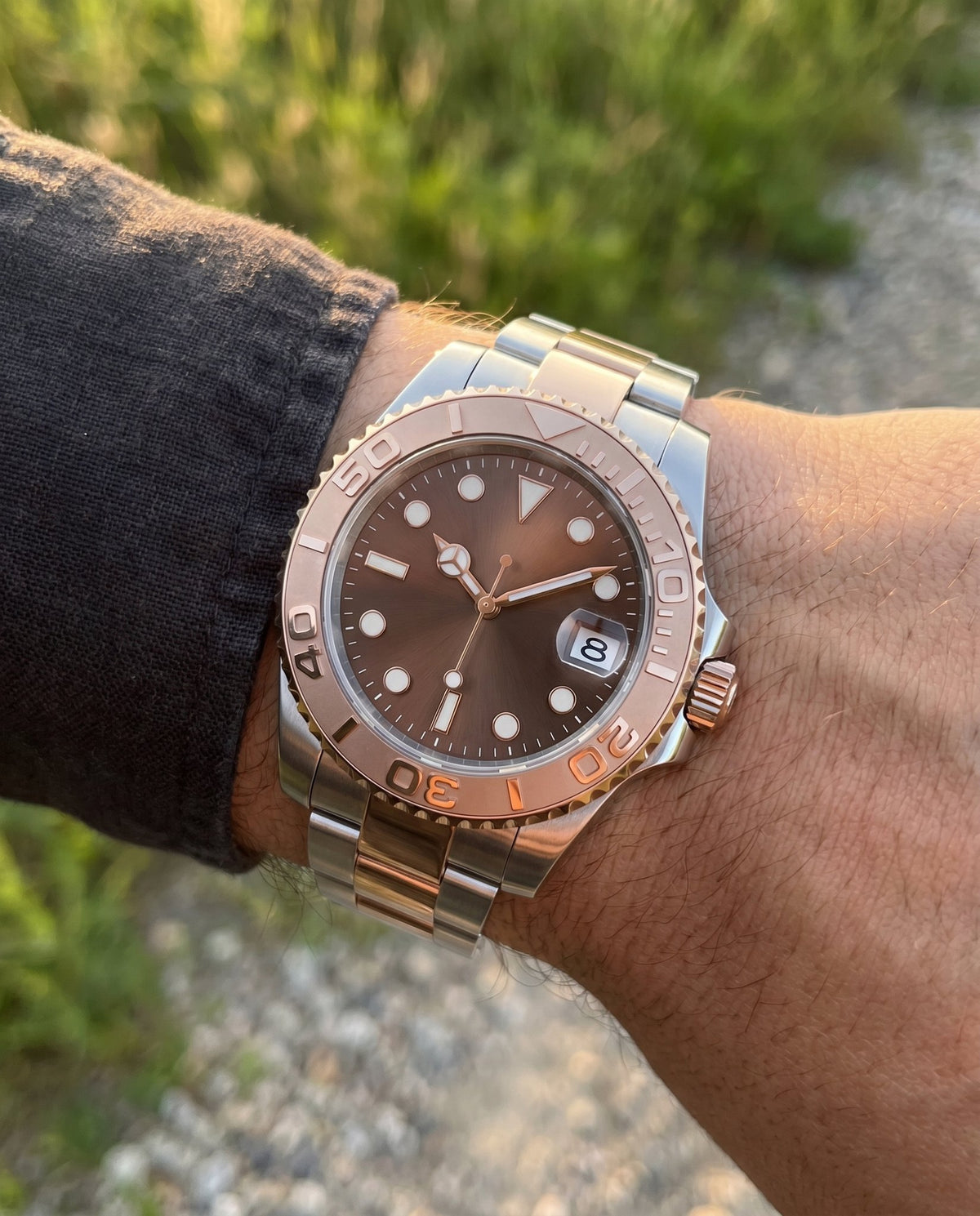 Sub Mod – Two-Tone Rose Gold Brown Dial – 40mm – Automatic - on-wrist lifestyle