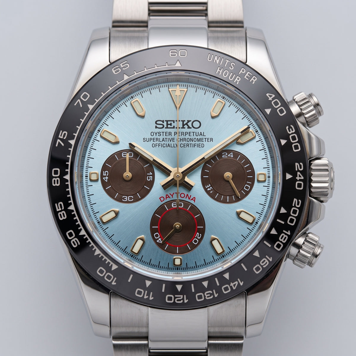 Tona Mod – Steel · Abalone Dial – 40mm – Chronograph – dial detail